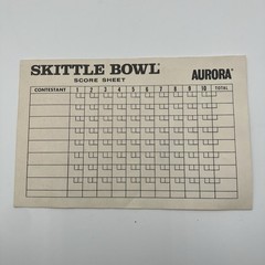 Vtg The Original Skittle Bowl Board Game Complete 3 Ex Pins Score Cards Manual