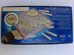 Super Scrabble Deluxe Edition 2006 Game Rotating Board Raised Grid COMPLETE