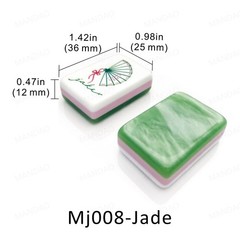 NEW! Vibrant Layered Mahjong Tiles – Full American Set 160Tiles – Jade