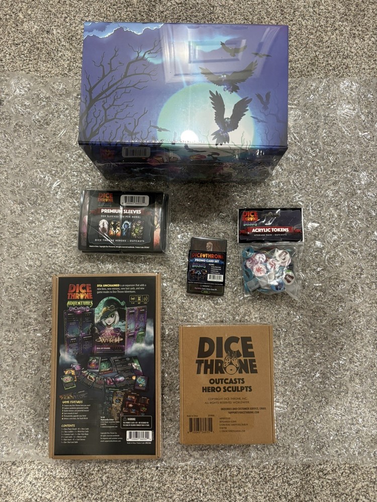 Dice Throne Outcasts Champion Edition (retail) Complete set – See Description