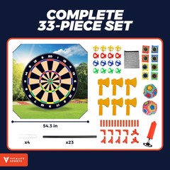 4-In-1 Sport Game with Stand – Golf Target Battle Games with Putting Mat, 12 Sti