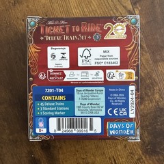 New Sealed Ticket to Ride Red 20th Anniversary Deluxe Train Set