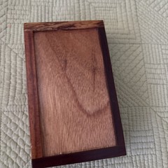 Vtg Wooden Mini Domino Set Complete 28 Pieces Floral Marquetry Inlay Box Game