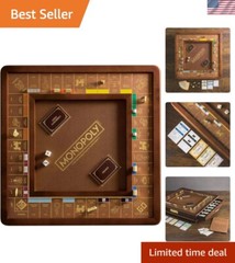 Monopoly Luxury Edition with Burl Finished Wood Cabinet