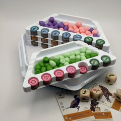Wingspan Rotating Organizer All Expansion Token Egg Storage 6 Trays Dice Arena