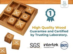 Rustic Wooden Tic Tac Toe Game – Perfect Coffee Table Decor & Gift Idea