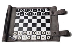 Roll-Up Portable Suede Travel Chess & Checkers Game Set – Compact Perfect for…