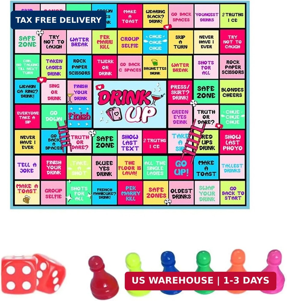 Couple Board Game for Date Night,Waterproof Mat Drinking Sex Games, Sex Dice Adu