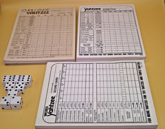 Vintage Yahtzee Score Pads 1974-1982-1990 over 350 sheets ! & 8 dice included