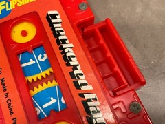 FLIPSIDERS Checkered Flag Milton Bradley 1987 Pocket Game Cassette