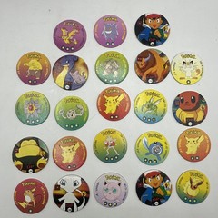 Pokemon Pogs Collectible Set Various Characters & Animals Lot Of 23