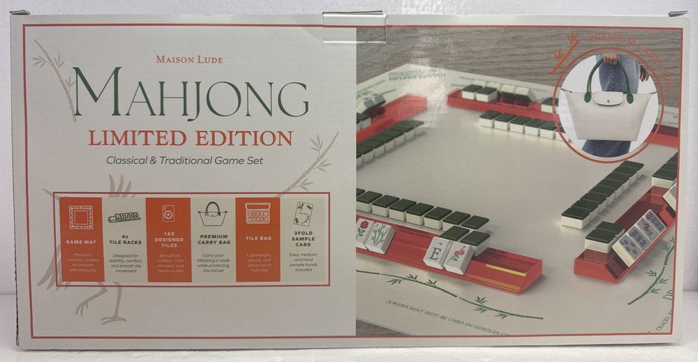 Maison Lude Mahjong Limited Edition 160 Tile Set-Mat-Accessories (Sealed)