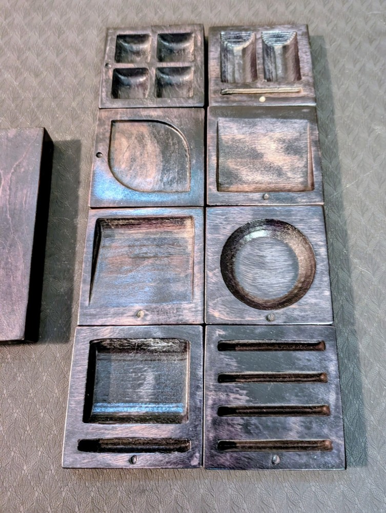 8 Piece Component Collector for Board Games by Dog Might Real Wood Magnets Black