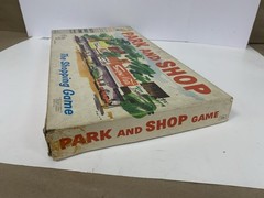 Vintage 1953 1960 Park And Shop Milton Bradley Board Shopping Game 4300 Complete