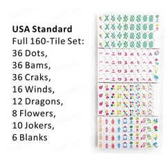 NEW! Vibrant Layered Mahjong Tiles – American Set 160 Tiles – Orange