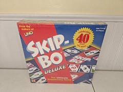 NEW SEALED Skip Bo Deluxe Sequencing Card Board Game Mattel 2001 Family Kids Uno