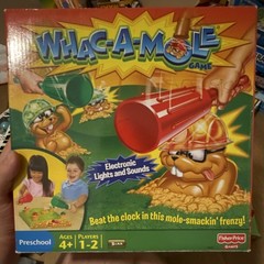Fisher-Price Whac-A-Mole Electronic Game Lights & Sounds, Ages 4+, 1-2 Players