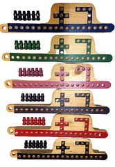 Pegs and Jokers 6 Players Thick Pine Wood Pegs Boards FREE 4 Special Decks Play