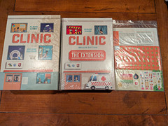 Capstone Games Clinic Deluxe Edition Board Game + Extension Expansion + COVID 19