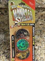 Holographic Monster Slammers 8 Monster Caps Collectible Edition NEW