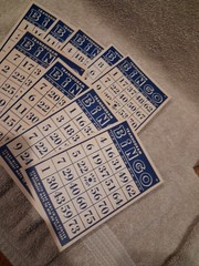 Vintage Transogram Blue Bingo Cards 9