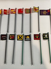 Milton Bradley Battle Masters Board Game Replacement 24x Banners Flags Standards