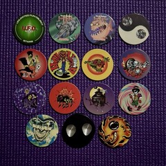 30 Random Pogs Fireworks Red Devil Halloween Monsters UFO Aliens Rebel