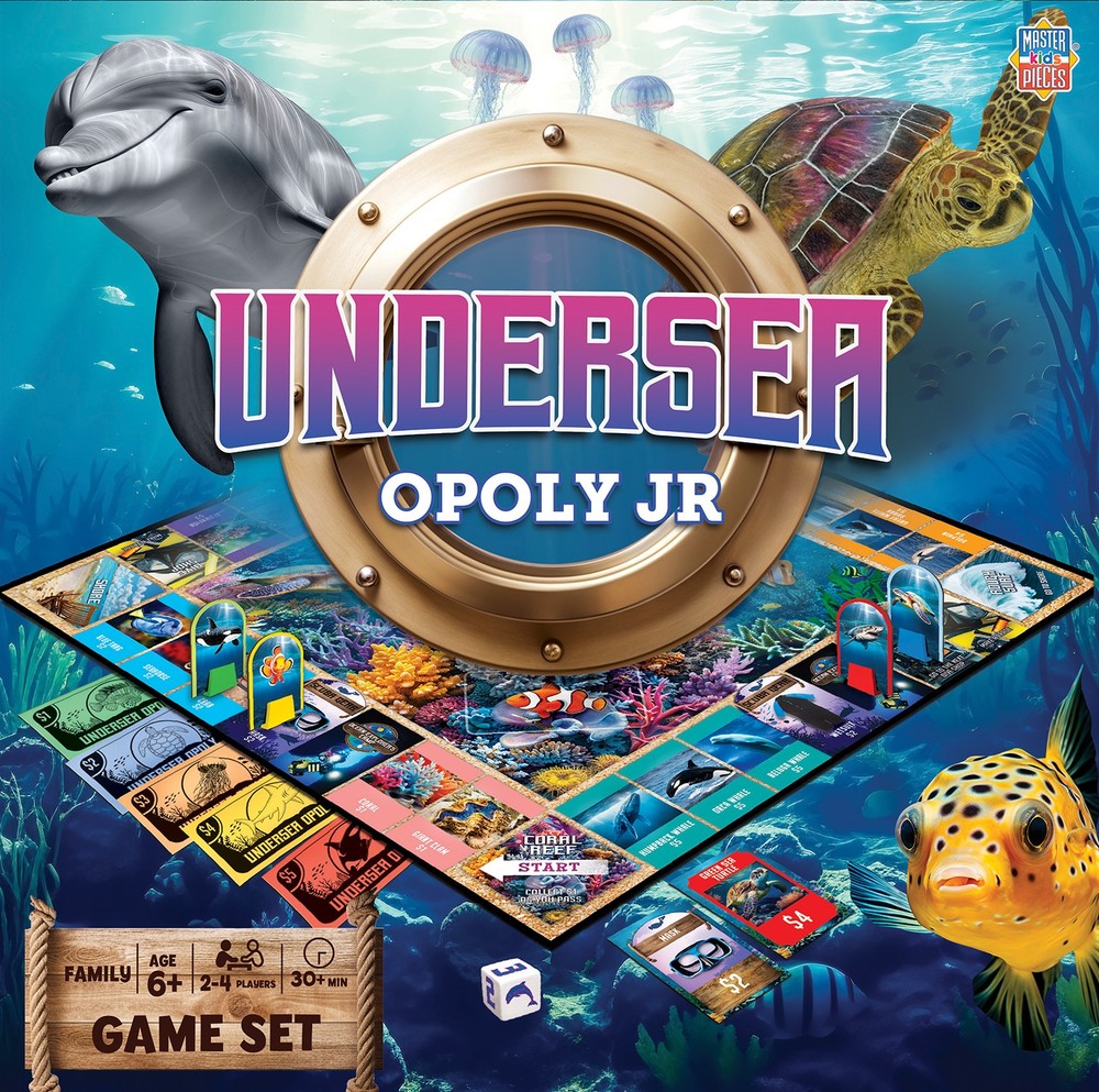 MasterPieces – Undersea Opoly Junior – Board Game for Kids