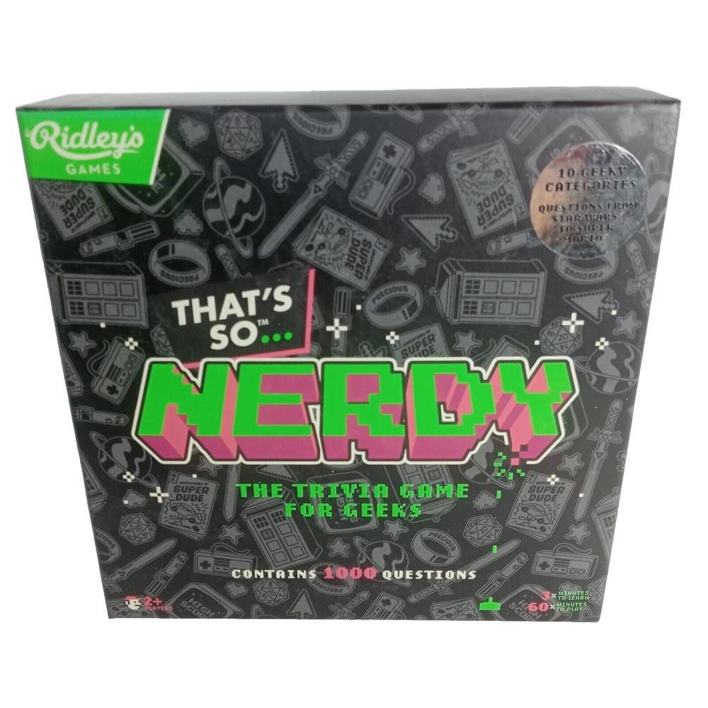 Ridley’s Games That’s so Nerdy Trivia Game for Geeks TV Cartoons Anime Manga Toy