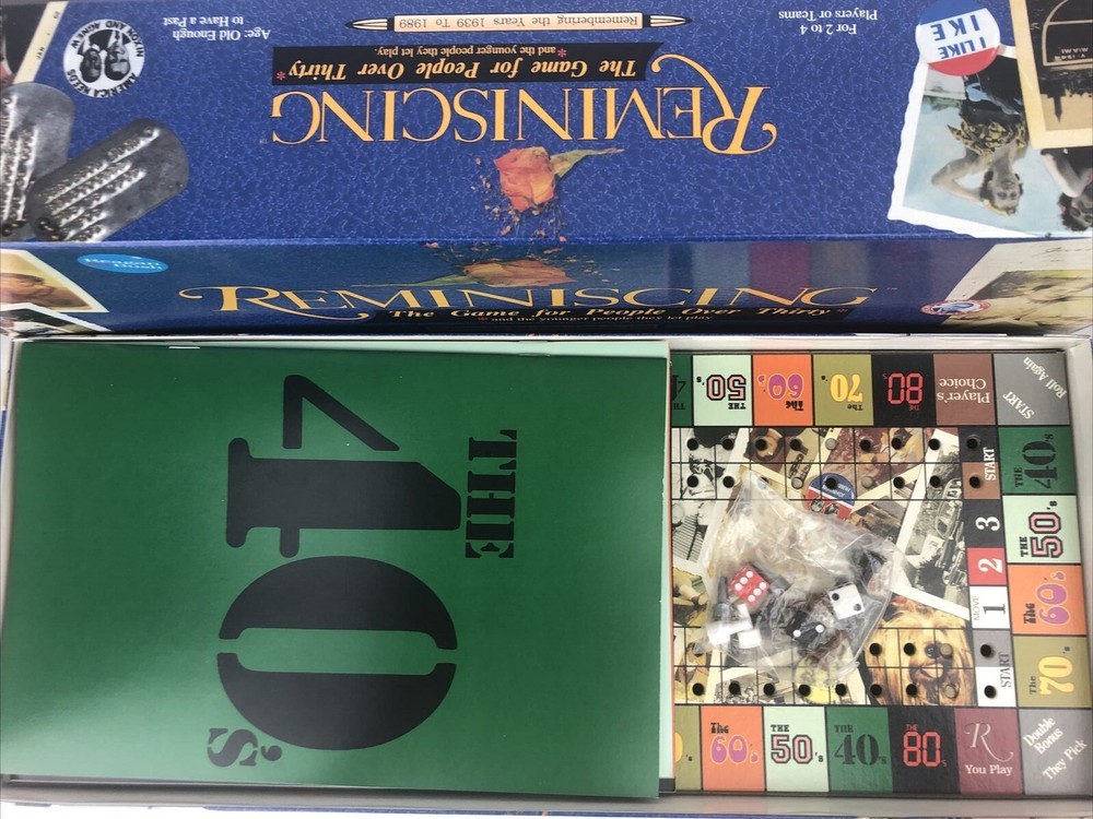 Reminiscing Board Game 1993 Edition Remembering 1939-1989 TDC Games Complete