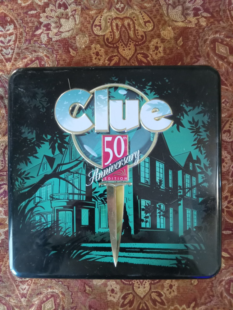 CLUE 50th Anniversary Edition TIN BOX Game Parker Brothers Hasbro Complete