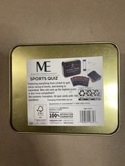 SPORT QUIZ X4 100 QUESTIONS SET IN TIN CONTAINS 50 CARDS 100 TRIVIA QUESTIONS