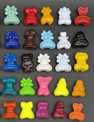 Classic Gogo’s Crazy Bones Series 1 Lot of 100 Mixed Figures Solid Variants