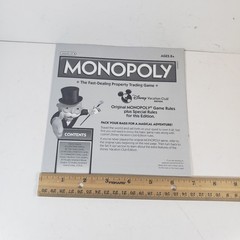 Monopoly Disney Vacation Club Edition Instructions Only (cc102)