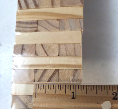 72 PCS SET Tumbling Tower Game Wooden Stacking Blocks DOUBLE the Qty & Fun