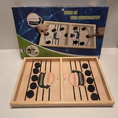 Sling Puck Board Game Table Top Foosball Game Wooden Family Games Fast Sling
