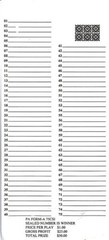One Dozen # 75 Sure Tip Boards (1-75) Raffle/Jar Tickets Free Shipping USA