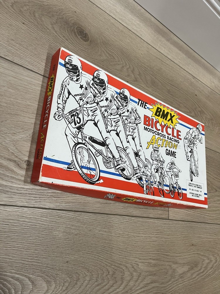 Vintage The BMX Bicycle Motocross Racing Action Board Game Mongoose Redline GT