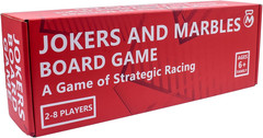 Jokers and Marbles Board Game Set 2-8 Players Wooden Pegs 48 Marbles 4 Decks