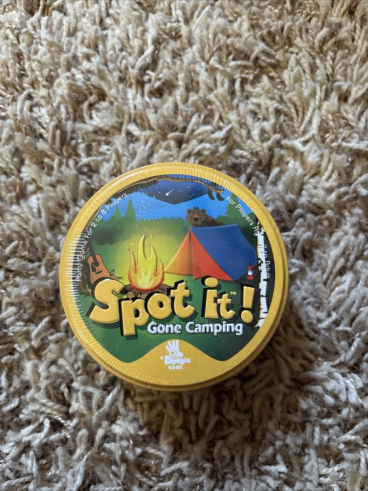 Asmodee “Spot It! – Gone Camping” Match Game in Tin – Complete New Sealed