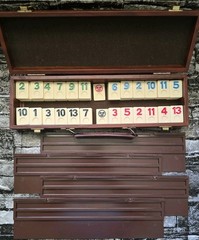Vtg Rummikub Tile Game Set Complete Brown Faux Leather Case 4 Plastic Racks