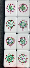 Complete American Mahjong Set Engraved Acrylic Heart Motifs 166 4-Layer Tiles