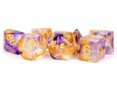 Resin Poly Dice Set: Unicorn Royal Sunset