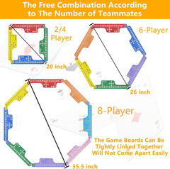 Jokers and Marbles Board Game Set 2-8 Players Wooden Pegs 48 Marbles 4 Decks