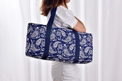 American Mahjong Set 166 Tiles Blue Paisley Bag 4 Pushers/Racks Western Mahjongg