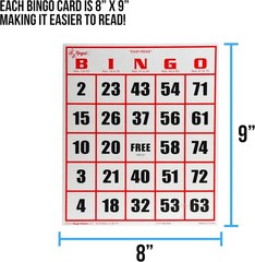 Classic Red Bingo Game Kit with 75 Balls & 18 Cards – Adults