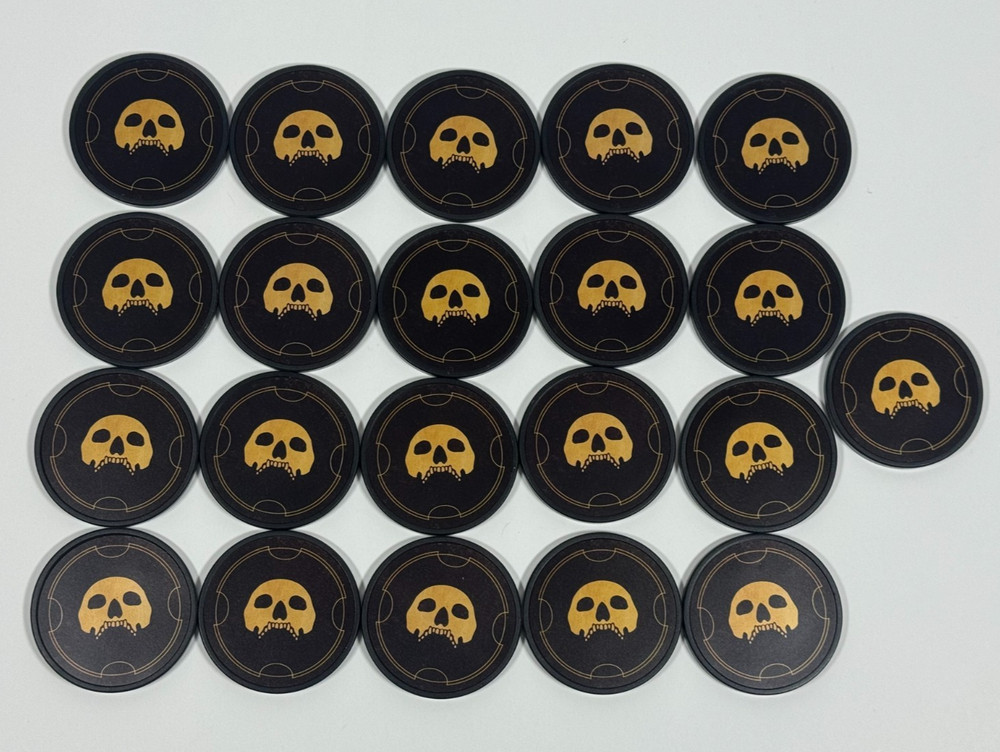 Hoplomachus Victorum Board Game Bane Chips Set of 21 COMPLETE Chip Theory Games