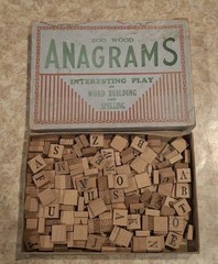 200 Wood Anagrams Word Game 198 Wood Letter Tiles Early 1900s