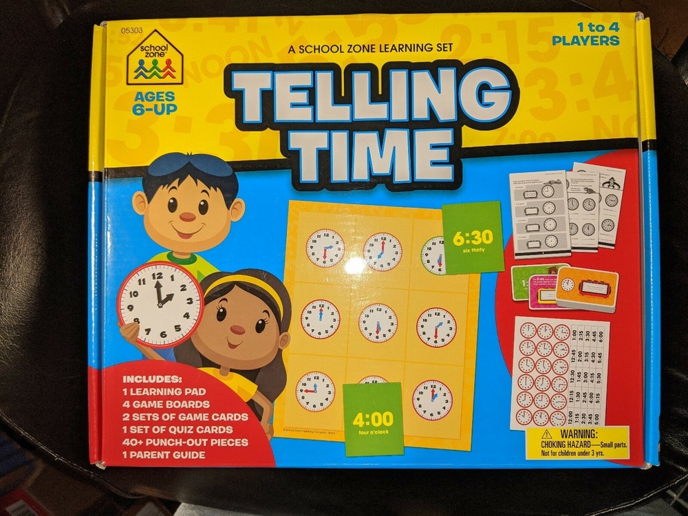 Telling Time A School Zone Learning Set 1-4players 6yr+
