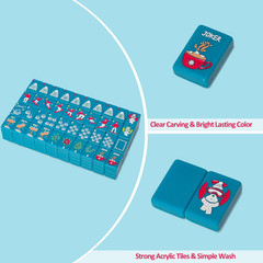 American Mahjong Tile Set with Carrying Bag and Accessories, 160 Acrylic Engrave